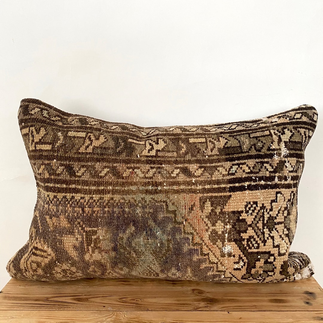 Persian Pillow Cover, 16 X 24 Decorative Pillow, Handmade Pillow, Couch Pillow, Boho Throw