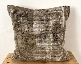 Persian Pillow Cover, 20” X 20” Decorative Pillow, Handmade Pillow, Couch Pillow, Boho Throw Pillow, Sofa Cover, Home Decor, PE-1688