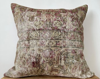 Persian Pillow Cover, 24” X 24” Decorative Pillow, Handmade Pillow, Couch Pillow, Boho Throw Pillow, Sofa Cover, Home Decor, PE-3174