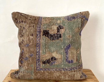 Persian Pillow Cover, 20” X 20” Decorative Pillow, Handmade Pillow, Couch Pillow, Boho Throw Pillow, Sofa Cover, İnterior Design, PE-1681