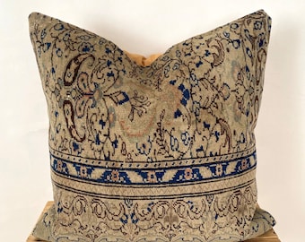 Persian Pillow Cover, 24” X 24” Decorative Pillow, Handmade Pillow, Couch Pillow, Boho Throw Pillow, Sofa Cover, Home Decor, PE-1691