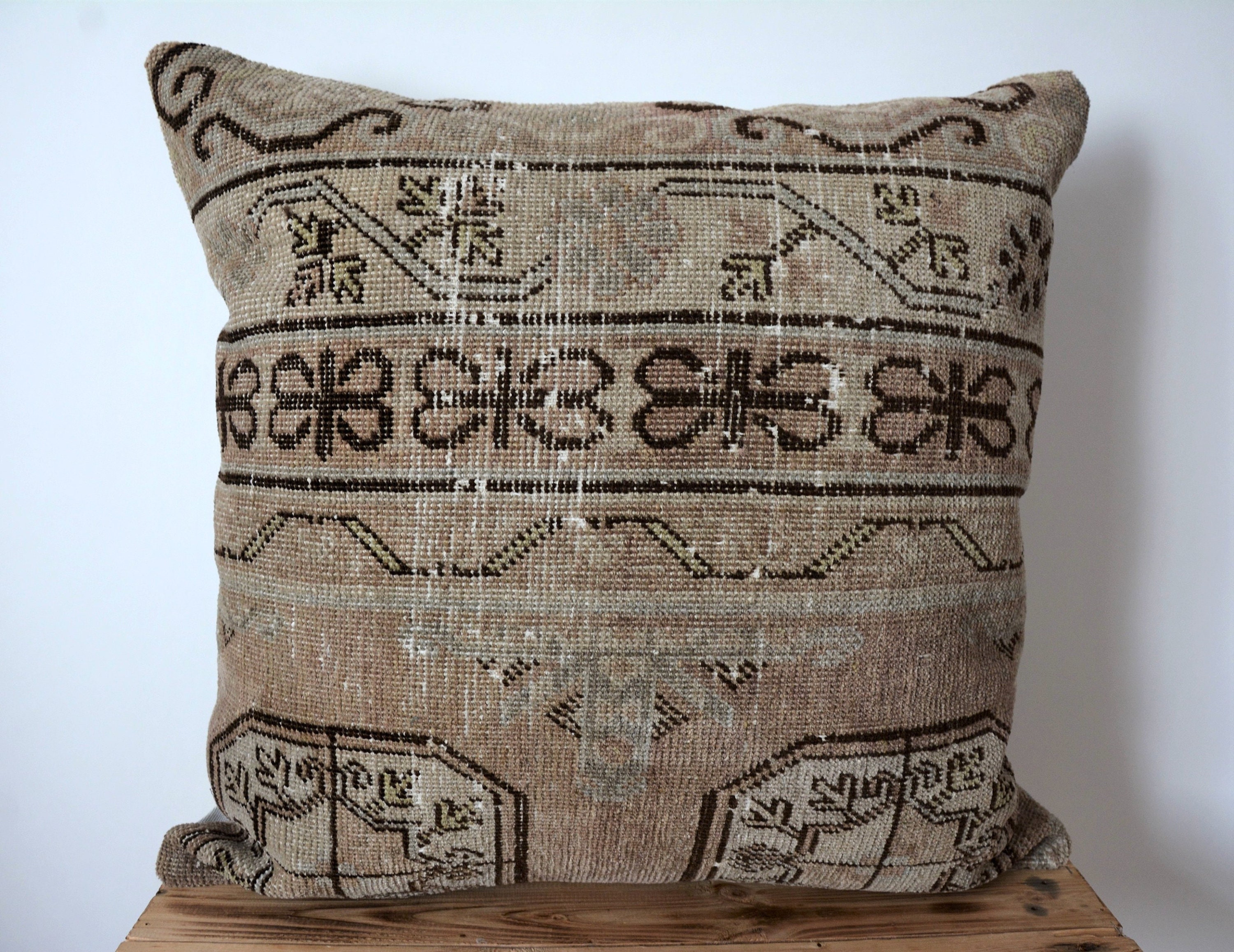 Persian Pillow Cover 24 X 24 Decorative Pillow Handmade Etsy