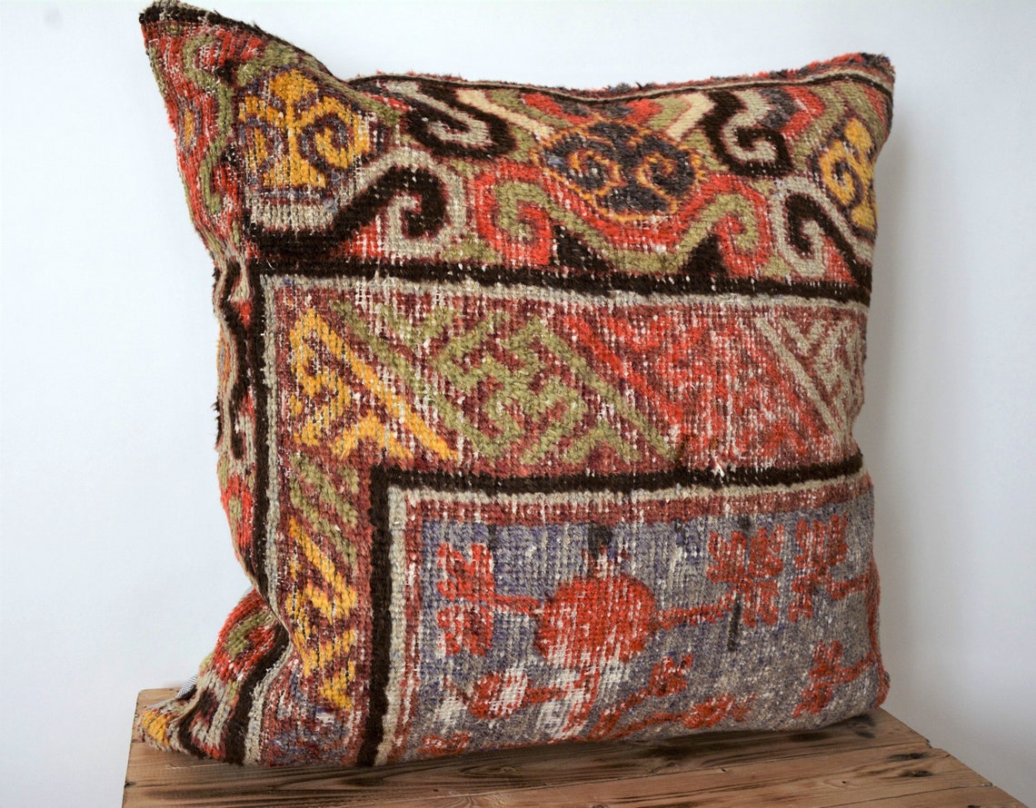 Persian Pillow Cover 24 X 24 Decorative Pillow Handmade Etsy