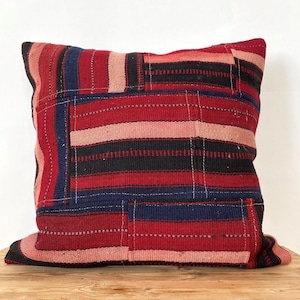 Kilim Pillow, 20&quot; x 20&quot; Inches Throw Pillow, Decorative Pillow, Turkish Pillow, Bohemian Pillow, Couch Pillow, Handmade Pillow, PE-2467