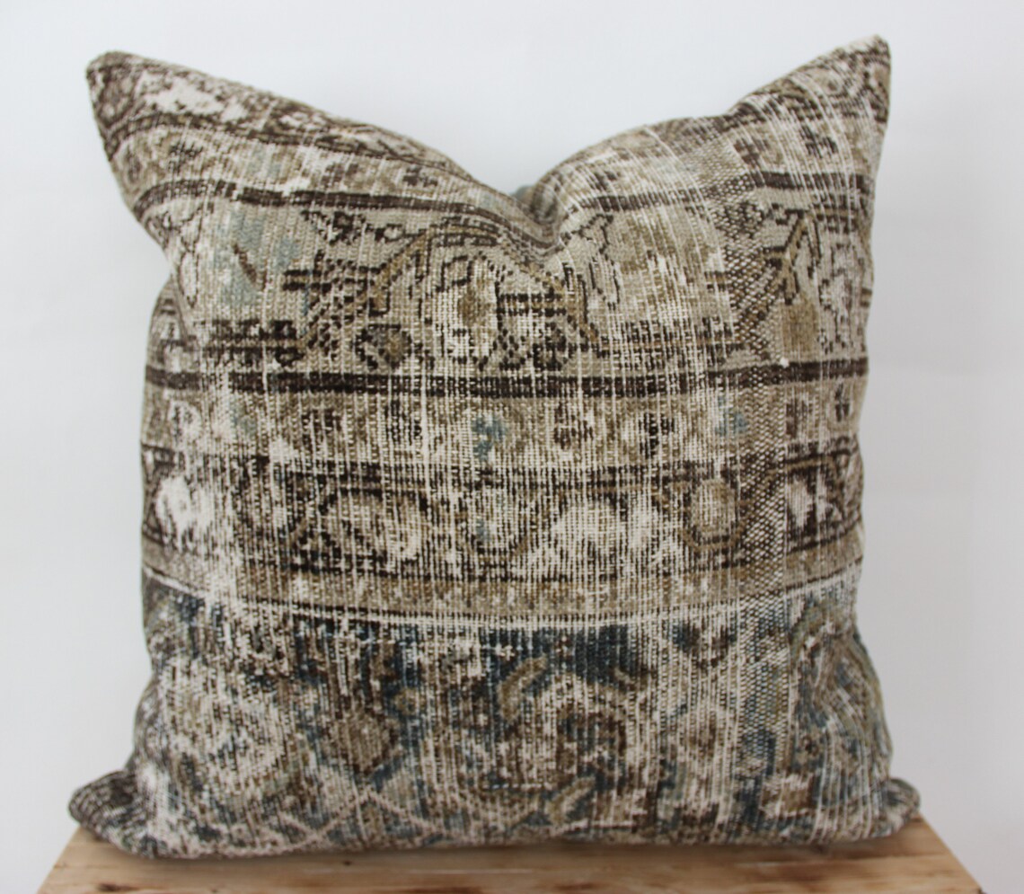 Persian Pillow Cover 24 X 24 Decorative Pillow Handmade Etsy