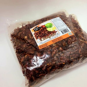 2 Lb  Chapulines OAX Sazonados picositos   spicy Seasoned Grasshoppers  from OAXACA