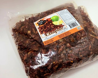 2 Lb  Chapulines OAX Sazonados picositos   spicy Seasoned Grasshoppers  from OAXACA