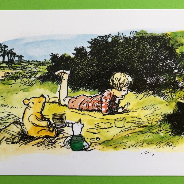 Winnie the Pooh - Nostalgic Postcards - Perfect for Framing in Child’s Nursery or Bedroom - Scrapbooking - Junk Journalling - Crafting