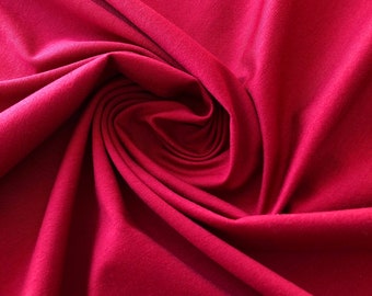 Jersey blutrot elastischer Stoff rot seidiger Glanz sehr hohe Qualität leichter Jersey-Strick Baumwolljersey Baumwollstoff