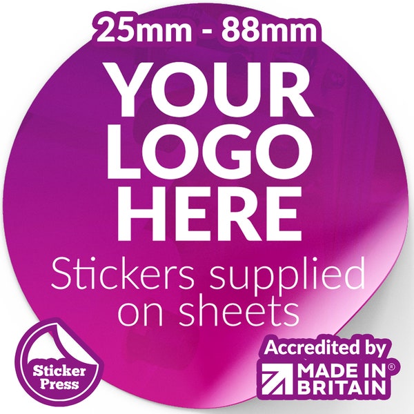 Stickers professionnels ronds, autocollants avec logo rond, autocollants et étiquettes personnalisés, parfaits pour la marque, autocollants d'emballage disponibles, brillants ou mats