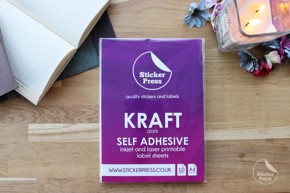 A4 Brown Kraft Self Adhesive Sticker Paper Inkjet and Laser - Etsy