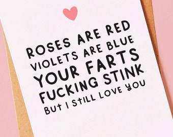 Carte de Saint-Valentin amusante pour lui, petit ami, mari, Saint-Valentin, petite amie, fiancé, femme ou partenaire - Carte d'amour humour d'anniversaire grossière