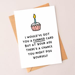 Rude and funny birthday card for your best friend, brother, sister, husband, mum, dad, nan or grandad