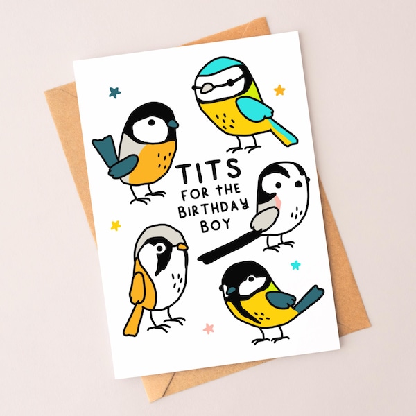 Birdwatching gift - Funny, rude birdwatcher birthday bird card for him, a man, friend, boyfriend, husband, brother, dad, grandad or uncle