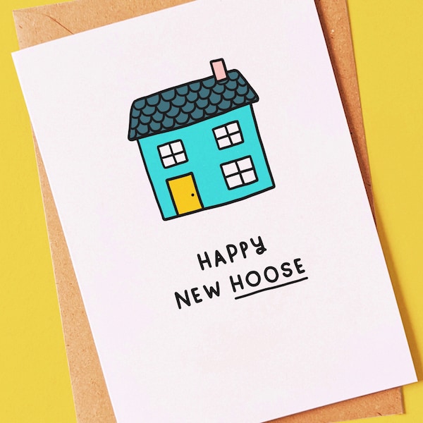 Scotland hoose - Funny new home, moving house card to say a Scottish congratulations to a best friend, brother, sister, mum or dad