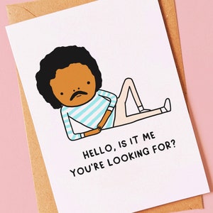 Hello - Funny love card for valentines day or anniversary, for him, for her, boyfriend, girlfriend, husband or valentine