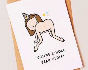 Un trou - Carte d'anniversaire drôle et grossière pour votre meilleur ami, petit ami, petite amie, fiancé, fiancée, mari, femme, conjoint ou autre moitié