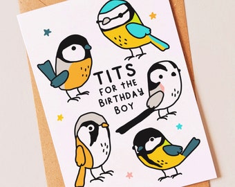 Birdwatching gift - Funny birdwatcher birthday card for him, best friend, boyfriend, husband, brother, dad, grandad or uncle