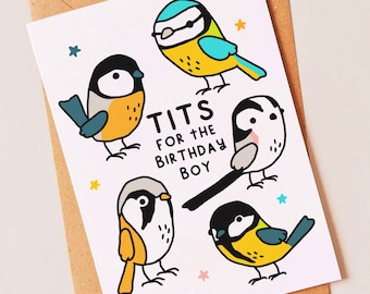 Cadeau observation des oiseaux - Carte d'anniversaire drôle et grossière pour l'observateur d'oiseaux pour lui, un homme, un ami, un petit ami, un mari, un frère, un père, un grand-père ou un oncle