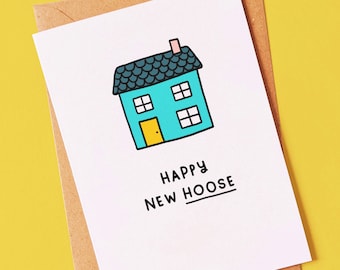 Scotland hoose - Funny new home, moving house card to say a Scottish congratulations to a best friend, brother, sister, mum or dad