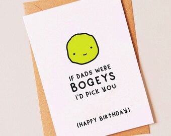 Bogeys - Funny birthday card for your dad