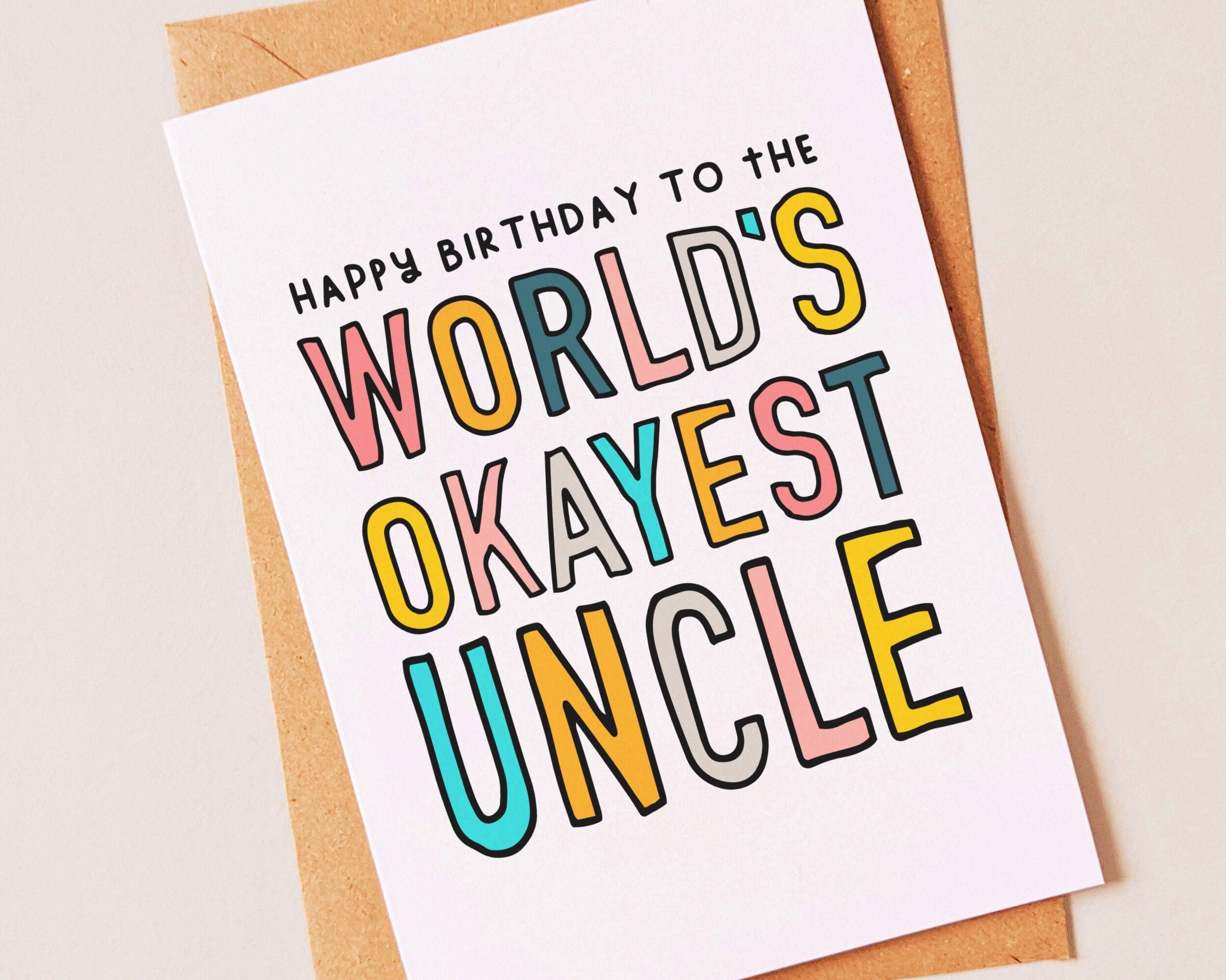 Funny Birthday Card For Your Uncle Etsy