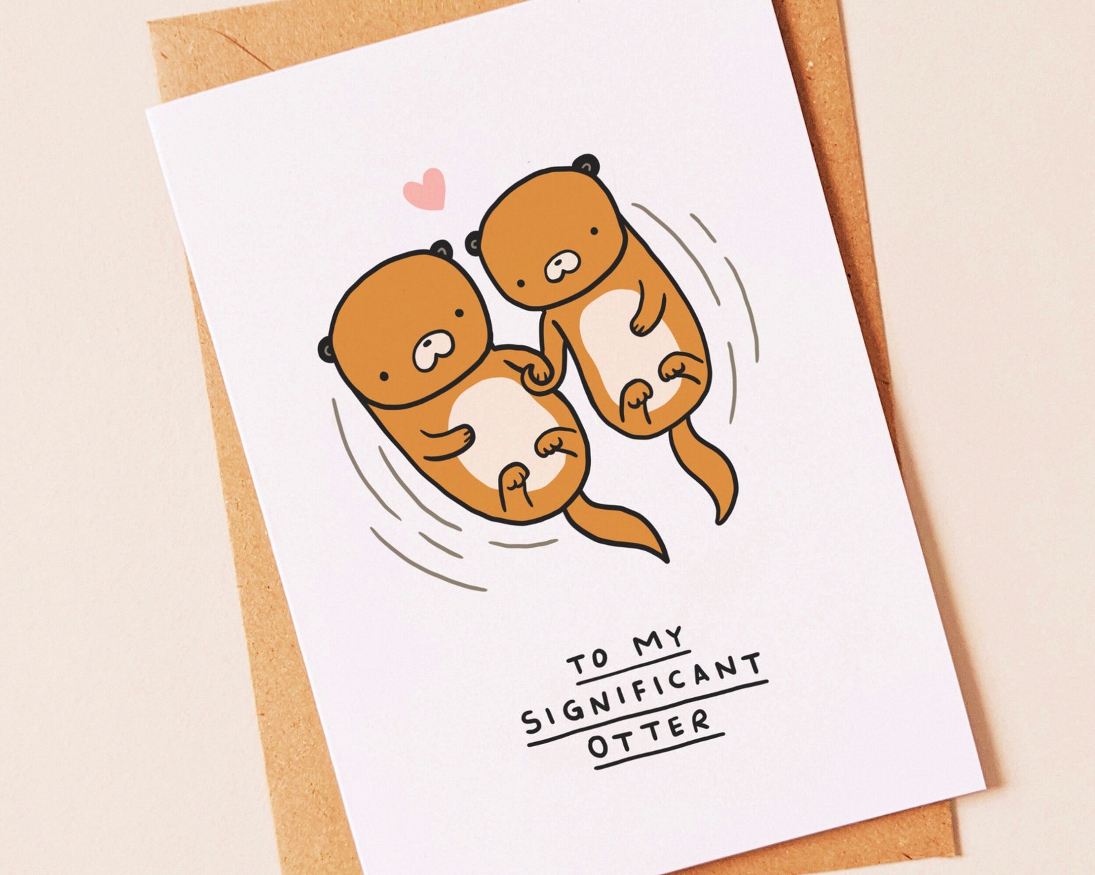 Significant Otter Cute valentines day or anniversary love | Etsy