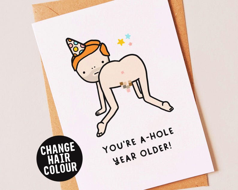 Rude, funny personalised birthday card for him, friend, boyfriend, brother or husband afbeelding 3