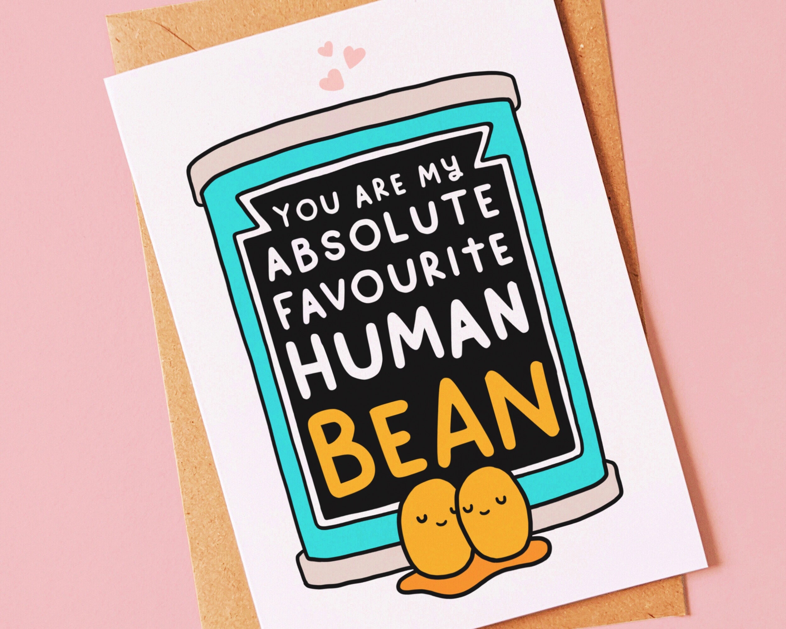 Human bean - Funny love card for birthday or anniversary, for him, he…