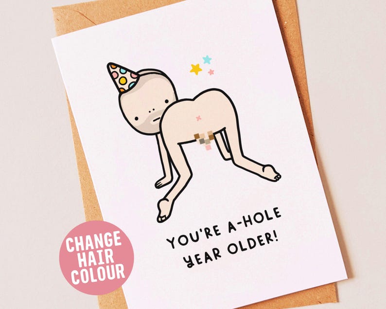 Rude, funny personalised birthday card for him, friend, boyfriend, brother or husband afbeelding 2