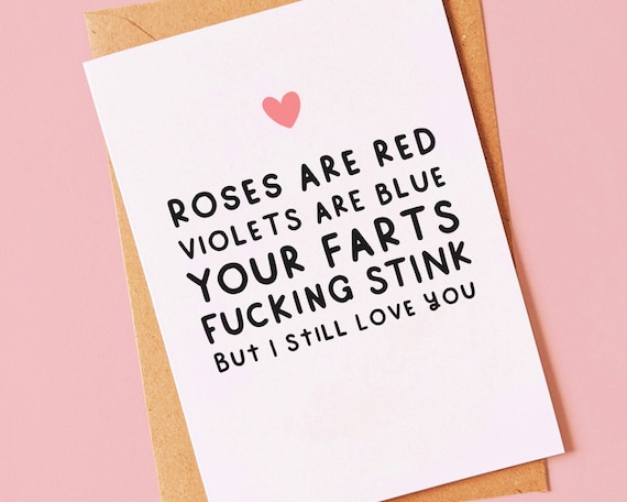 Funny valentines day card for him, boyfriend, husband, valentine, girlfriend, fiancé, wife or partner - Rude anniversary humour love card