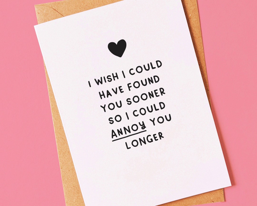 Funny Valentines Day or Anniversary Card for Him, for Her, a Valentine ...