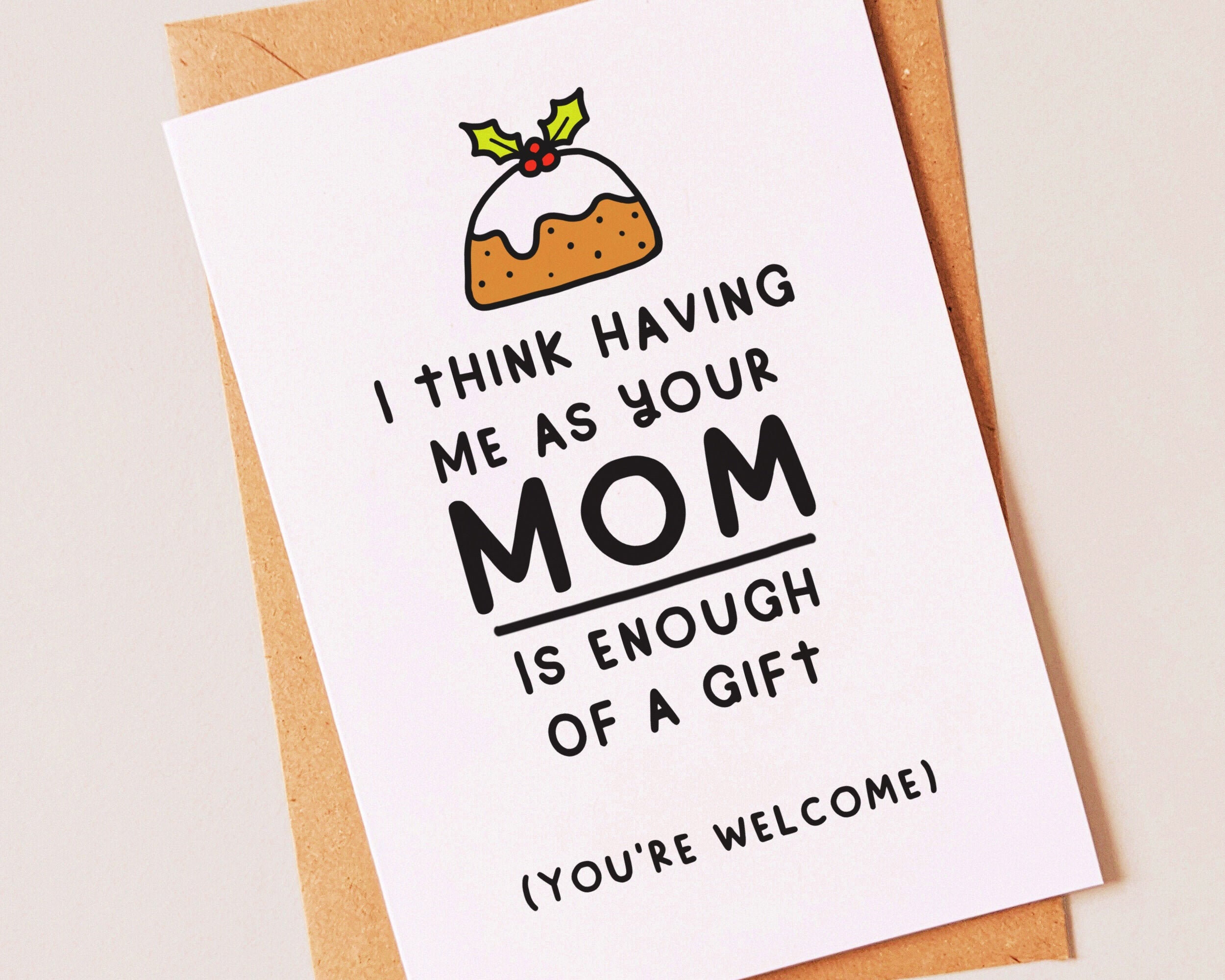 Xmas Gift Funny Christmas holiday card for your son | Etsy