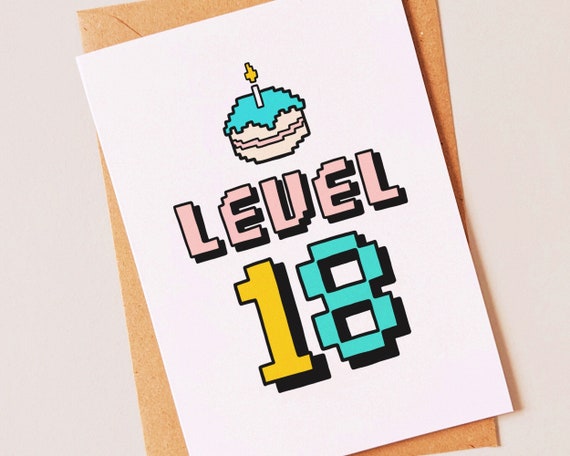 18 Years Old Funny Nerdy 18th Gamer Birthday Card for Your - Etsy 18 Years Old Funny Nerdy 18th Gamer Birthday Card for Your - Etsy