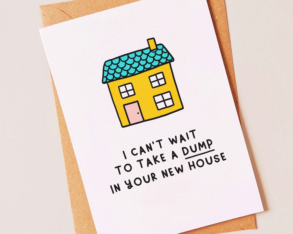New House Funny New Home Moving Card to Say Congratulations Etsy