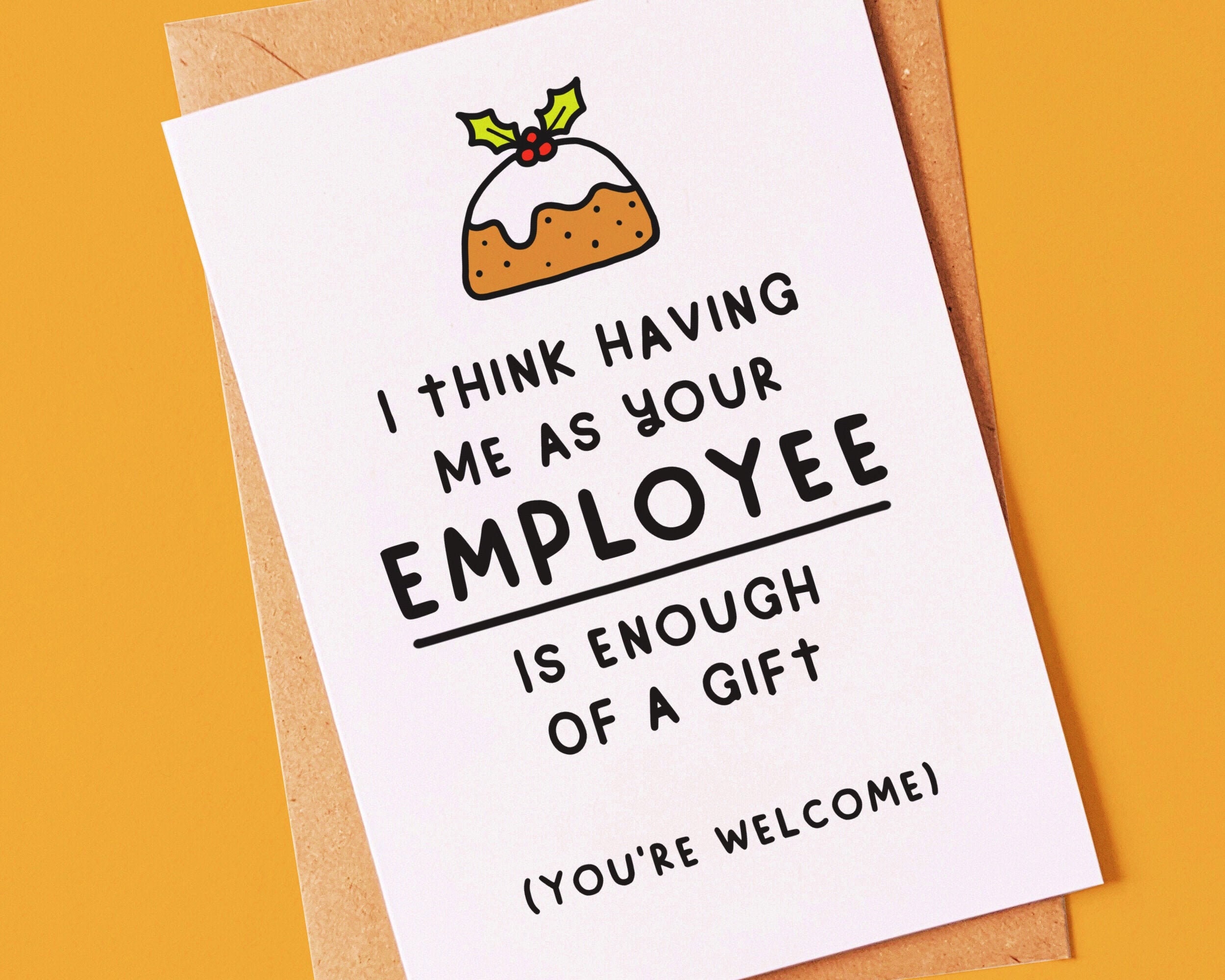 Xmas Gift Funny Christmas Holiday Card For Your Boss Etsy UK Xmas Gift Funny Christmas Holiday Card For Your Boss Etsy UK