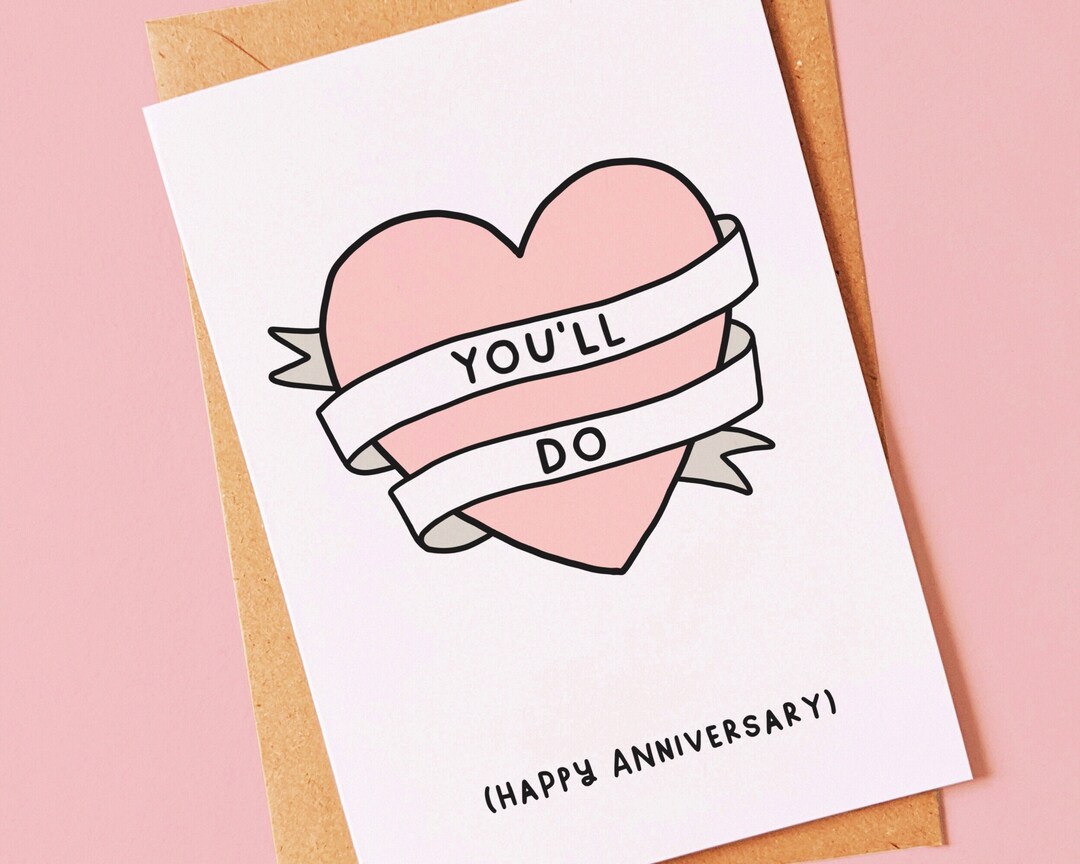 Rude and Funny Anniversary Card for a Boyfriend, Girlfriend, Fiancé ...