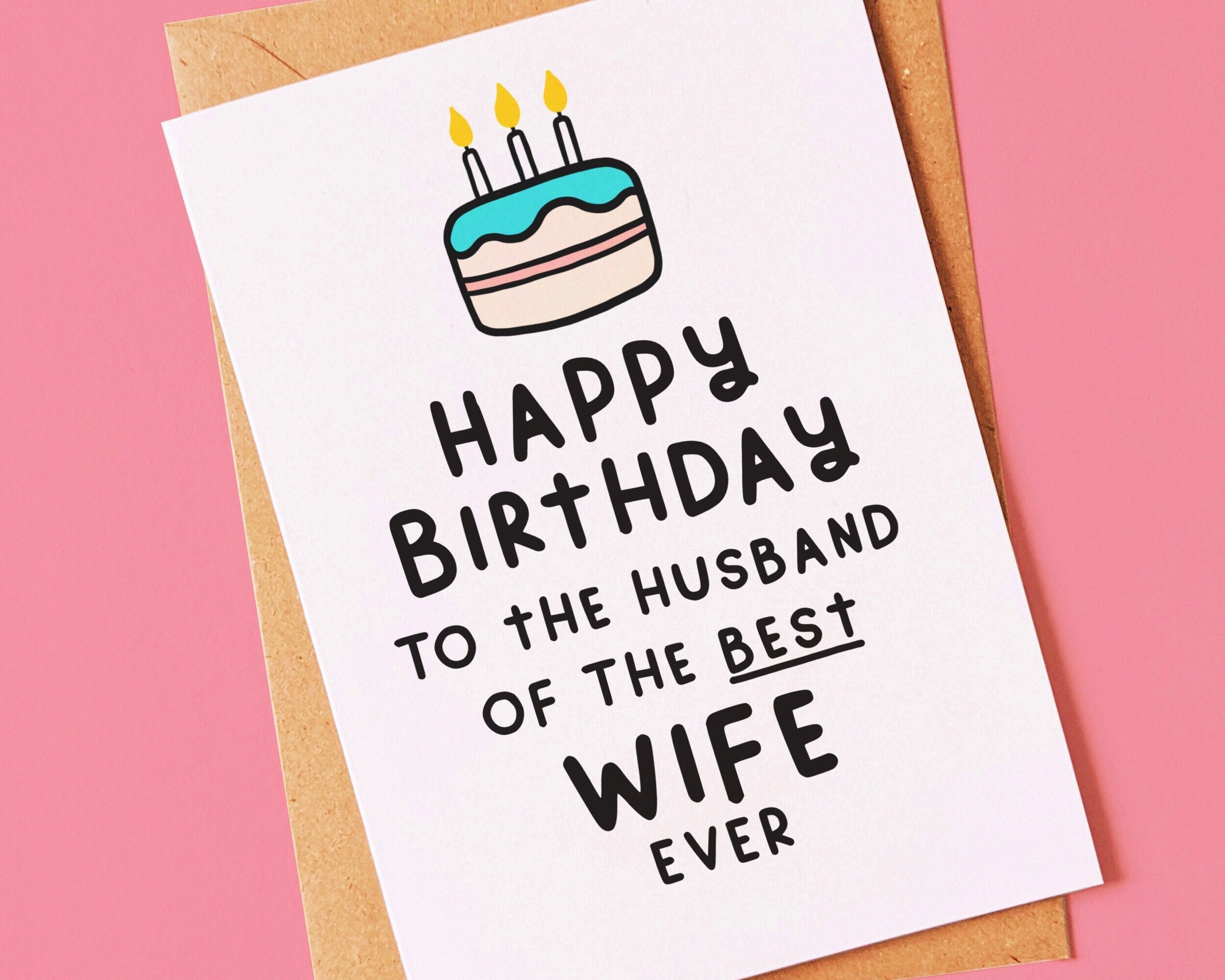 best ever funny birthday card for a husband from his wife etsy
