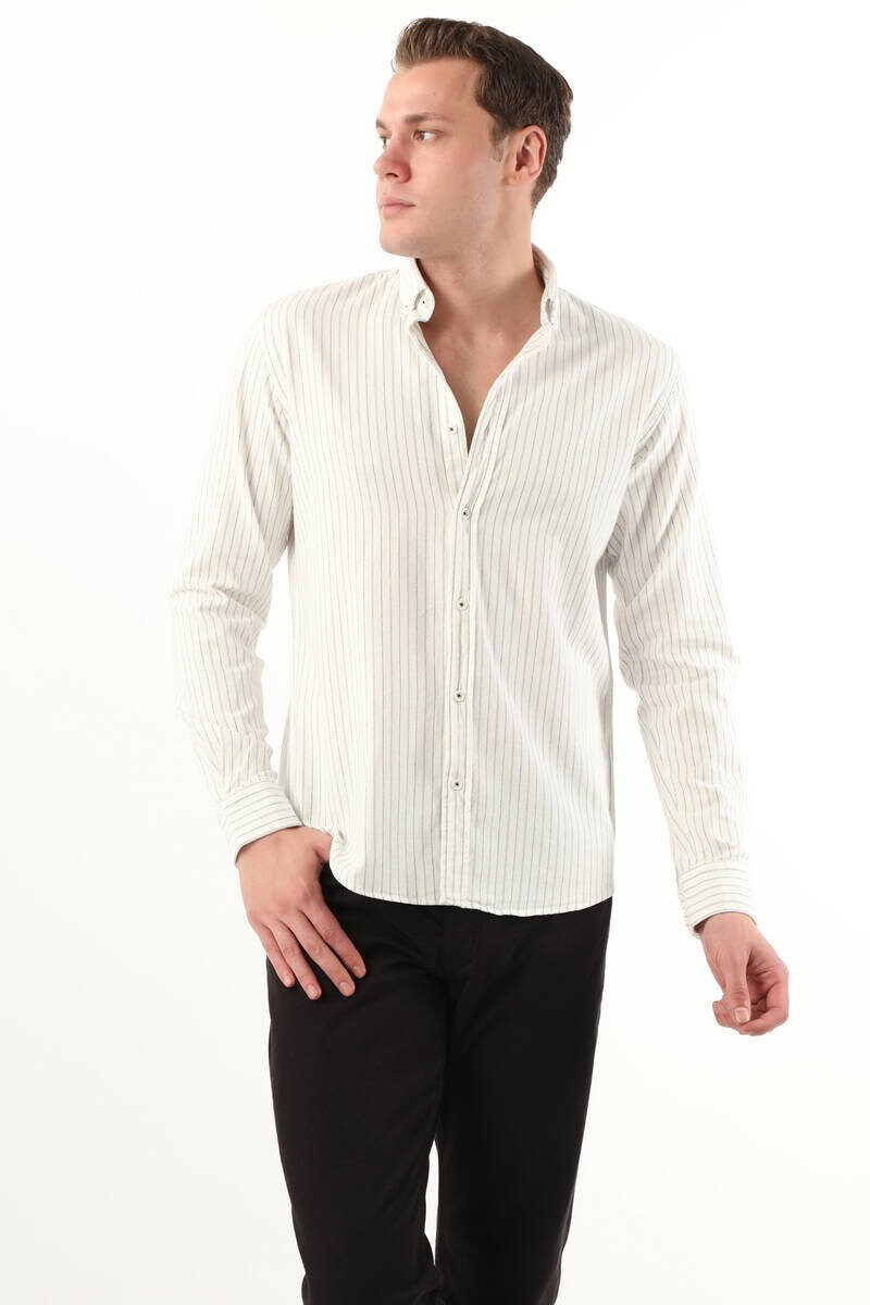 Timothy Shirt - white stripes main image 1