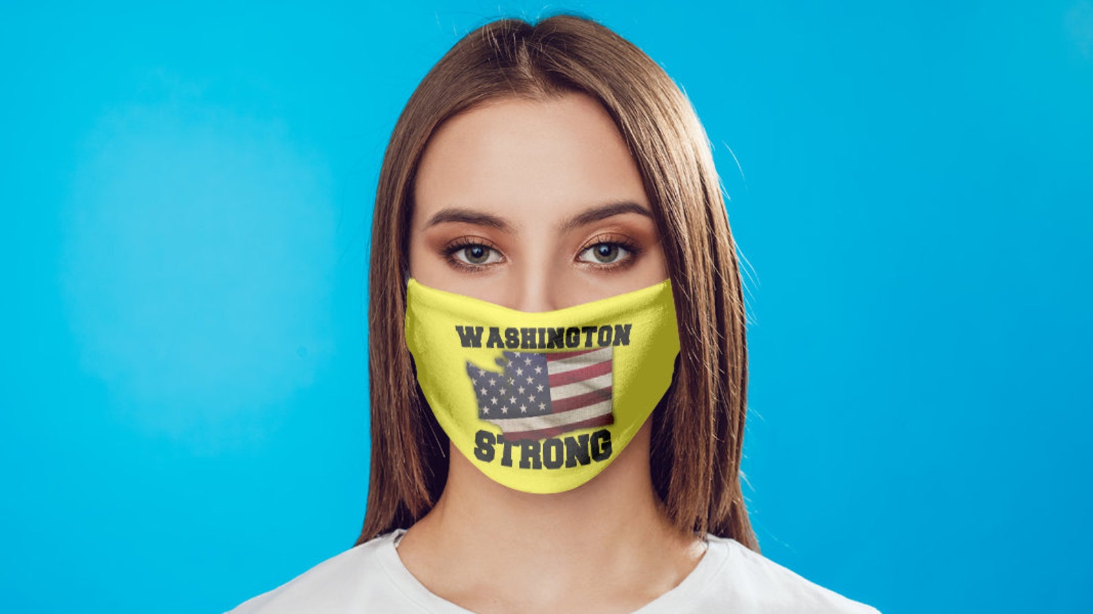 Washington state face mask washington strong yellow mask Etsy