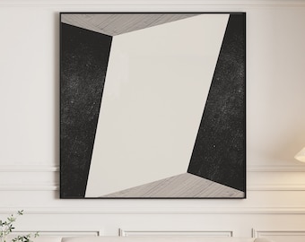 Black and Beige Minimalist Neutral Art Prints - Modern Abstract Printable Wall Art - Scandinavian Home Decor