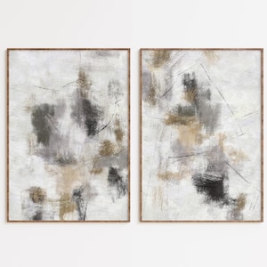 Set of 2 Art Prints, Neutral Art Print , Abstract Wall Art, Beige Art Print, Modern Minimalist Wall Art, Printable Wall Art