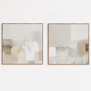 Set of 2 Art Prints - Modern Abstract Wall Art - Beige Art Print - Neutral Wall Art - Minimalist Wall Decor - Printable Wall Art  147