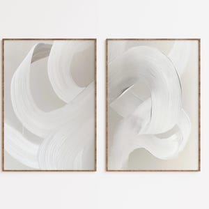Beige Abstract Wall Art, Set of 2 Prints, Neutral Art Prints, Modern Wall Decor, Beige Living Room Wall Decor, Printable Wall Art, 016