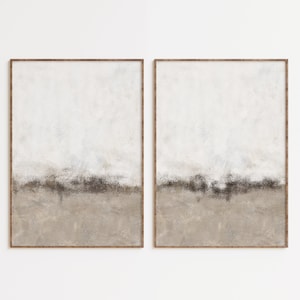 Set of 2 Art Prints | Neutral Wall Art Set | Beige Art Print |Abstract Art Prints | Minimalist Modern Wall Decor | Printable Wall Art