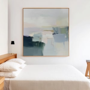 Modern Abstract Printable Wall Art - Soft Pastel Blue Neutral Art Print - Scandinavian Home Decor - 026