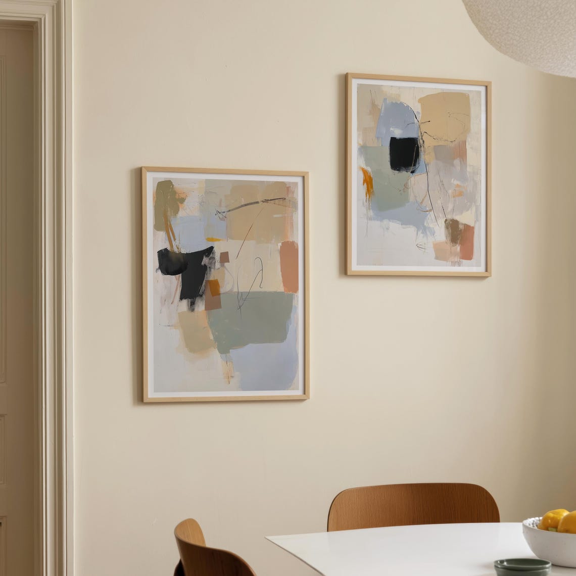Modern Abstract Printable Wall Art - Neutral Set of 2 Prints ...
