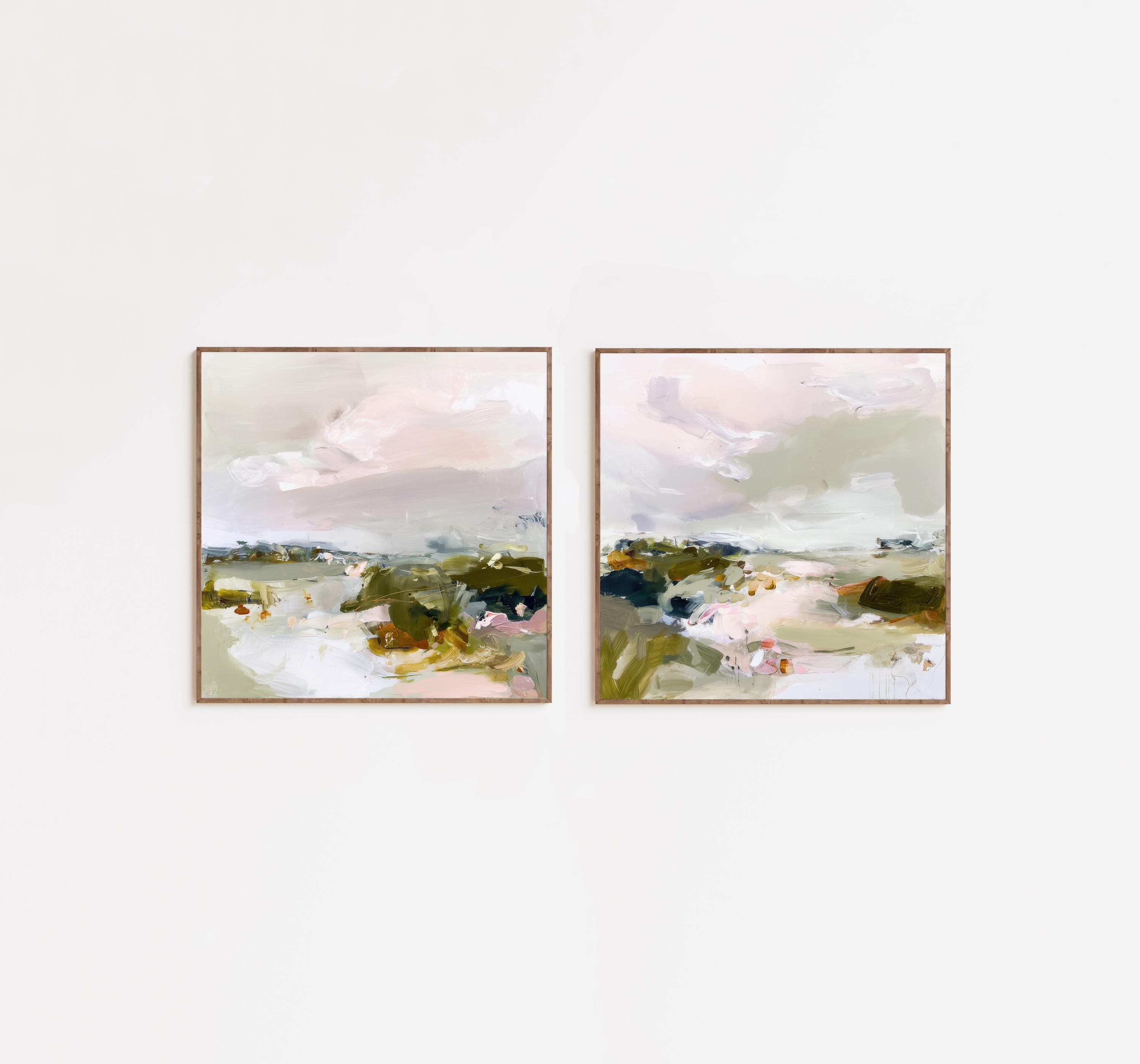 Modern Abstract Printable Wall Art - Neutral Landscape Set of 2 Prints ...