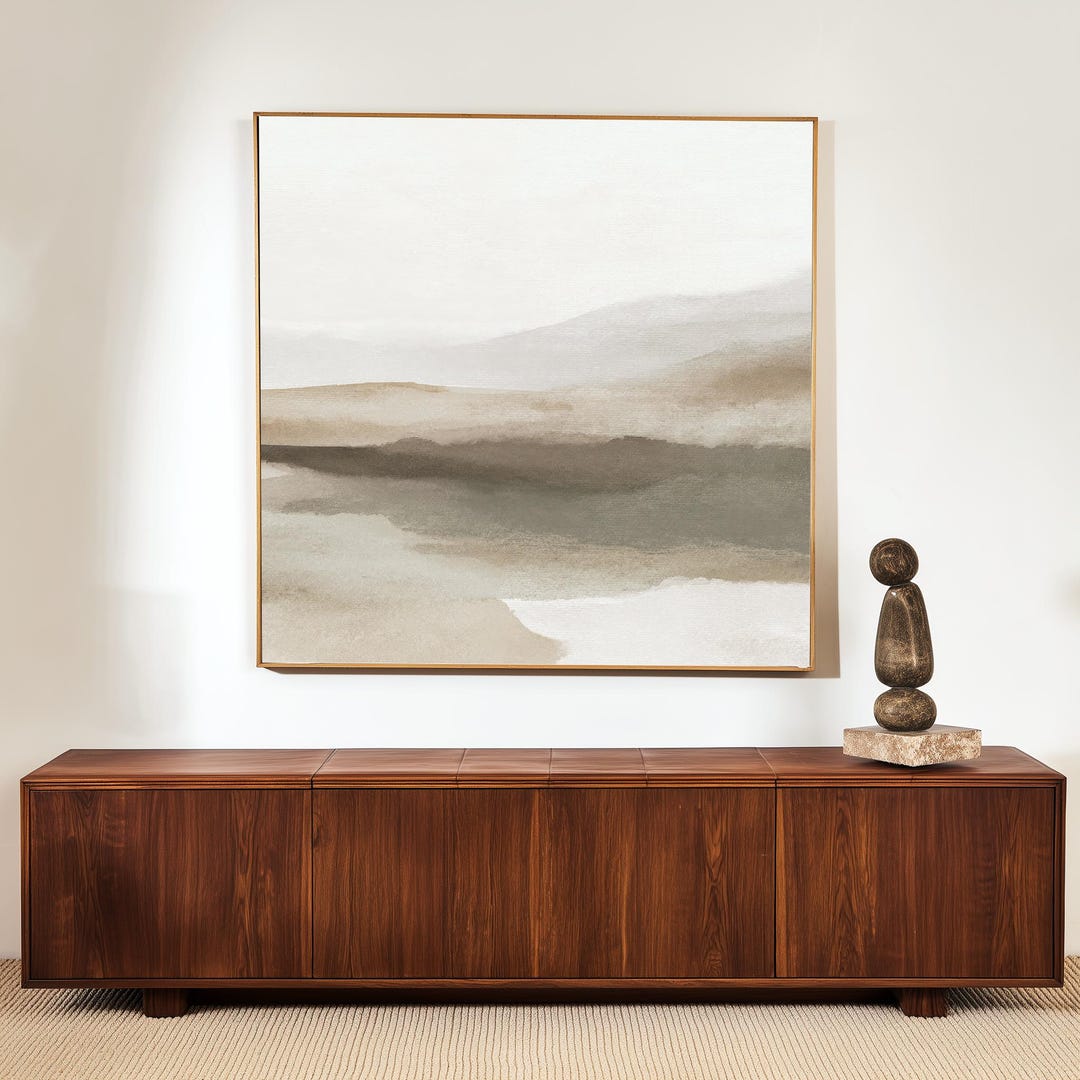 Minimalist Neutral Wall Art - Beige Abstract Art Print - Abstract ...