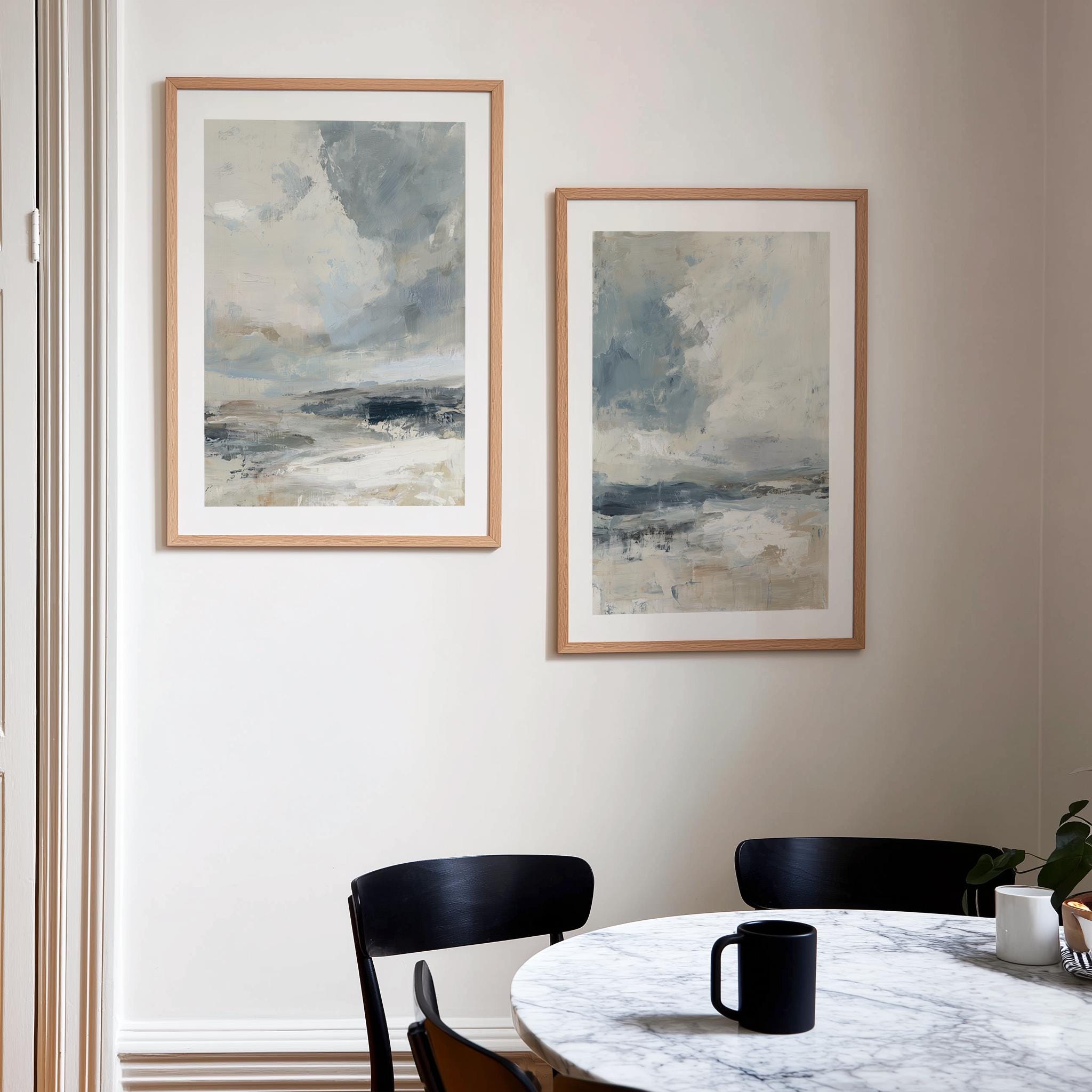 Abstract Landscape Printable Wall Art - Modern Neutral Set of 2 Prints ...